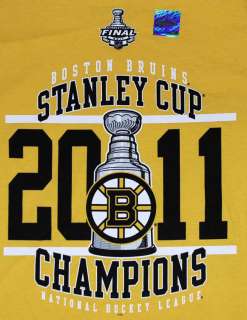 BOSTON BRUINS STANLEY CUP CHAMPS 2011 LARGE TEE NHL  