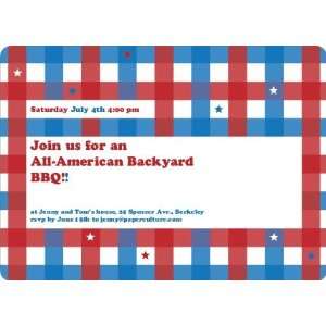  Patriotic American BBQ Party Invitations