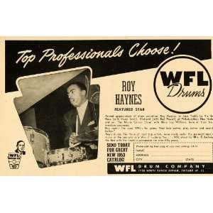  1953 Ad WFL Ludwig Drums Roy Haynes Percussion Chicago 