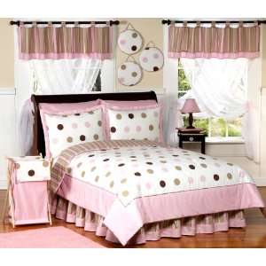   and Brown Modern Dots Childrens Bedding 4pc Twin Set