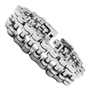 Stainless Steel 316L Thick Bicycle (18mm) Chain Bracelet for Men With 