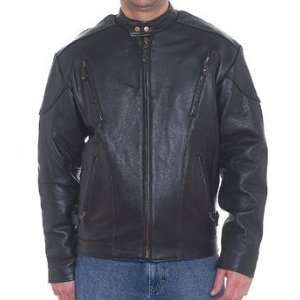 Tall & Big Motorcycle Jackets, Mens Vented Leather Motorcycle Jacket 