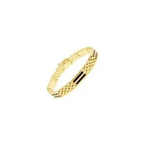   Link and Black Onyx Bracelet in 14K Gold mens gold bracelets Jewelry