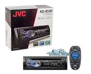 JVC KD R530 IN DASH CD RECEIVER W/BLUETOOTH READY ADAPTER / IPOD 