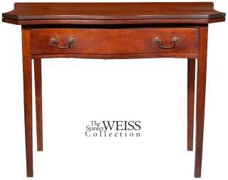 SWC Cherry Serpentine Card Table with Drawer, c.1800  