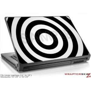  Large Laptop Skin Bullseye Black and White: Electronics