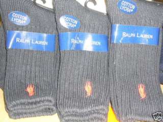 Ralph Lauren POLO unisex socks 1st Quality BLACK new  