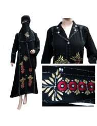 Ibaexports Beautiful Black 3 Pcs Abaya Hijab Niqab Set Muslim Islamic 