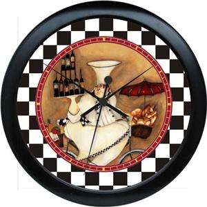 Personalized French Chef Kitchen Wall Clock  