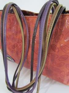CIRQUE DU SOLEIL Multi Color Leather Tote Purse Bag Handbag  