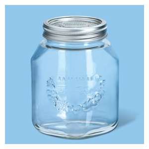 Leifheit Canning Supplies 1 Liter Glass Preserving Jars, Set of 6 