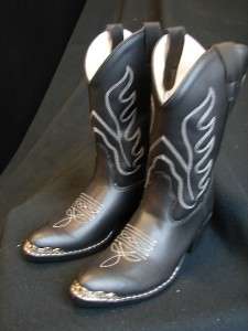 Bold Black Western Cowboy Cowgirl Kids riding show boots Youth & kids 