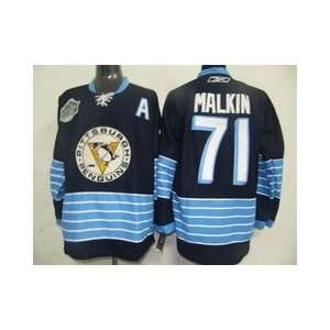  Malkin #71 NHL Pittsburgh Penguins Navy Blue Hockey Jersey 