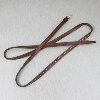 Fashion Leather Belt Bracelet W/ Rivets for ladies Brown  