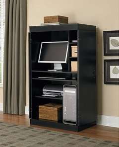 NEW Black Computer Armoire Laptop Desk Home Office Hutch TV Stand 