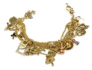 Disney Couture Tom Binns Alice in Wonderland Charm Bracelet  