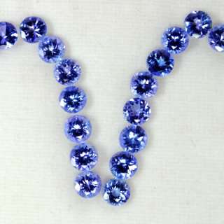   cts Natural Flawless Blue Tanzanite Gemstone Round Cut Lot For Jewelry
