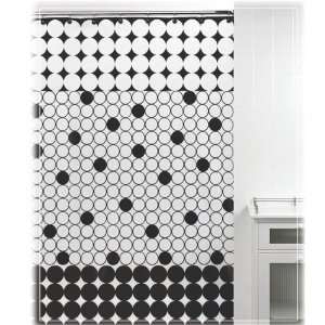  City Dots Black And Clear Vinyl Shower Curtain By Creative 