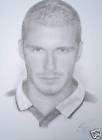 David Beckham Pencil Drawing Print Jonathan Wood