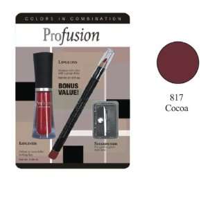   Combination Lip Gloss, Lip Liner Pencil And Sharpener (Cocoa) Beauty