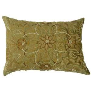   Decorative cushion cover or throw pillow in smooth velvet from India