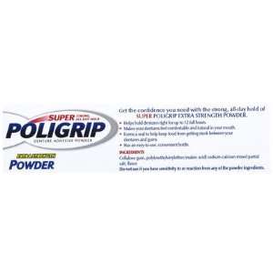  Super Poligrip Denture Adhesive Powder 1.6 oz (Quantity of 