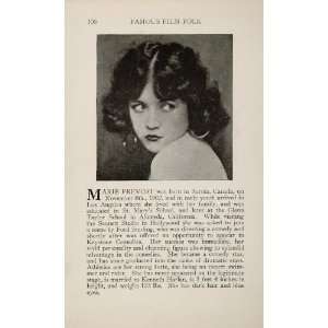 1925 Marie Provost Adolph Menjou Silent Film Actor   Original Halftone 