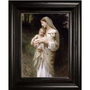 Innocence Cropped by Adolphe William Bouguereau 38x31 Double Frame 