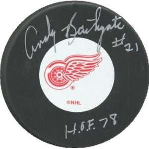 Andy Bathgate Autographed Hockey Puck   )