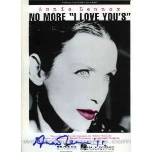 Annie Lennox Signed Sheet Music Certified