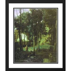 Corot, Jean Baptiste Camille 20x23 Framed and Double Matted Democritus 