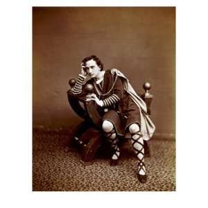Edwin Booth, American Actor, in Costume as Hamlet, 1870 Photographic 