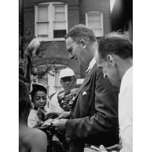 Senator Estes Kefauver Campaigning During DC Primary Photographic 