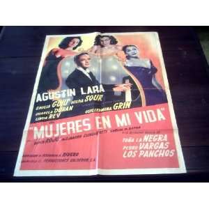 Original Mexican Movie Poster Mujeres En Mi Vida Agustin Lara Emilia 