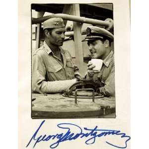 George Montgomery Autograph   Signed 8x11 Page with Picture   Signed 