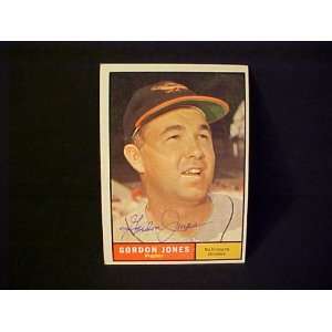 Gordon Jones Baltimore Orioles #442 1961 Topps Autographed Baseball 