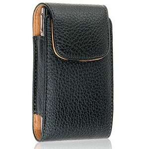  Black Vertical Napa Leather Case Pouch For Samsung Jack 