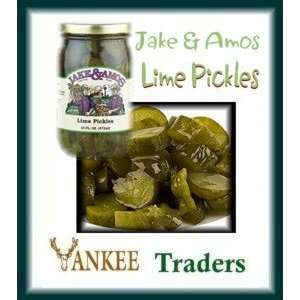 Jake & Amos   Lime Pickles / 2   16 Oz. Jars  Grocery 