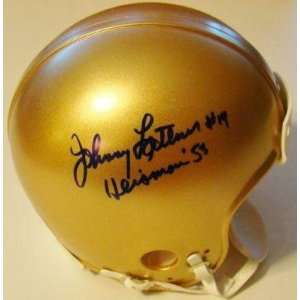 Johnny Lattner SIGNED Notre Dame Mini Helmet JSA 124446   Autographed 