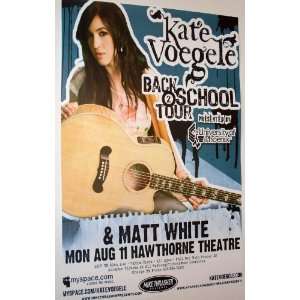 Kate Voegele Poster   08 Full Concert Flyer   Back 2 School Tour