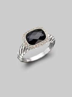 David Yurman   Black Onyx, Diamond & Sterling Silver Ring