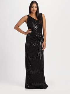 David Meister, Salon Z   Knotted Sequin Gown    
