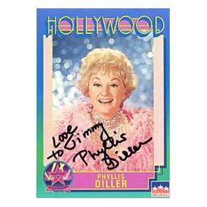 Phyllis Diller Autographed / Signed 1991 Hollywood Card (James Spence)