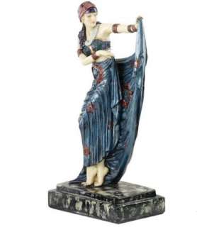 Art Deco Exotic Gypsy Dancer Statue Sculpture  