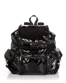 LeSportsac Voyager Backpack in Black Shine  