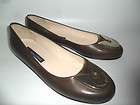 GFF GIANFRANCO FERRE BALLET FLAT SHOES 7 BROWN LEATHER