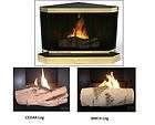 Sunjel Freemont Fireplace Bras​s Trim  Cedar Log Gel Fuel Fireplace