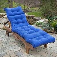 Solid Outdoor Chaise Lounge Chair Cushion