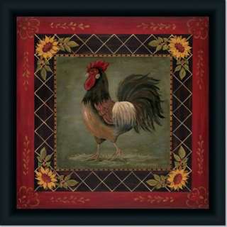 Sun Rooster II French Country Kitchen Decor Art Framed  