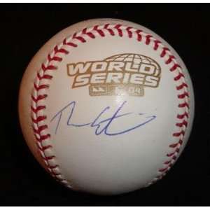  Theo Epstein Autographed Baseball   2004 WS   Autographed 